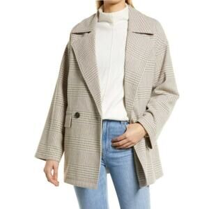 NEW AVEC LES FILLES Oversize Double Breasted Swing Coat